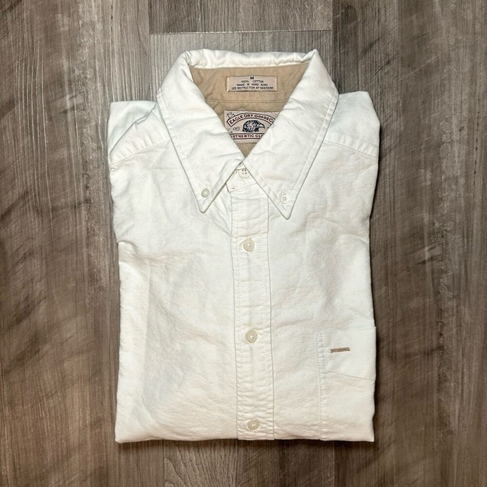 Firestone Bridgestone Gum Dipped Eagle Dry Goods Long Sleeve Button Down - Med